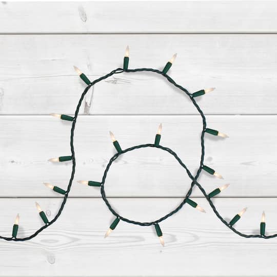 450ct. Clear Mini Christmas Lights With Green Wire